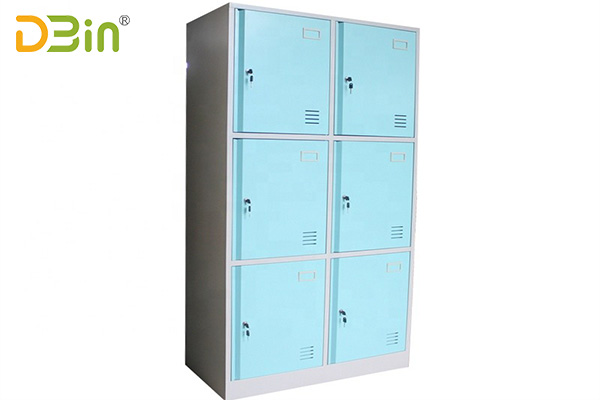 wholesale blue metal storage 6 door locker for school